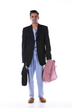 Man with nightclothes clipart