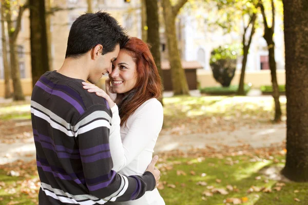 Love and affection between a young couple — Stock Photo, Image
