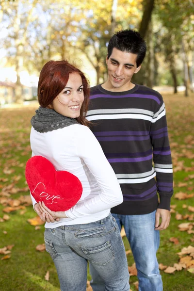 Young couple celebrating Valentine Day — Stock Photo, Image