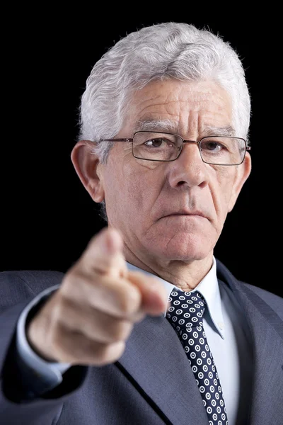 Powerful businessman pointing — Stock Photo, Image