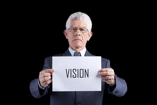 Senior businessman with vision — Stock Photo, Image