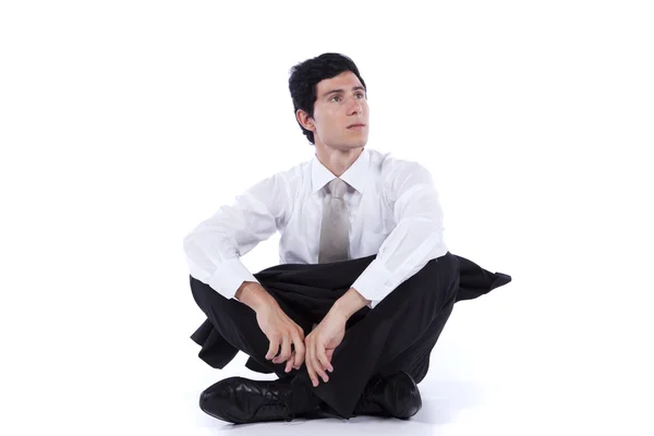 Businessman sitting on the floor — Stock Photo, Image