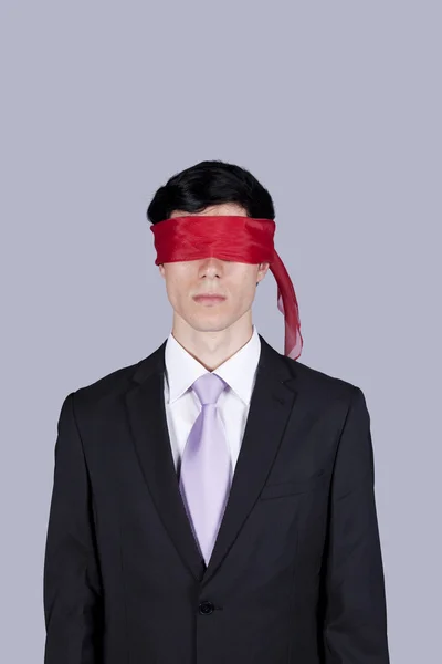 Blinddoek zakenman — Stockfoto