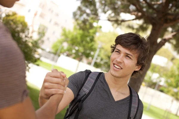 Student handshake — Stock Photo, Image