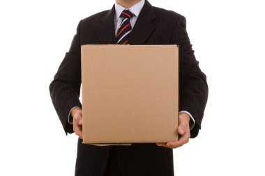 Holding the package clipart