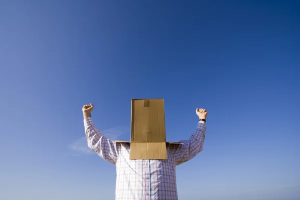 Cardboard head — Stock Photo, Image
