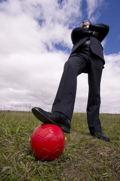El poder del fútbol juego — Foto de Stock