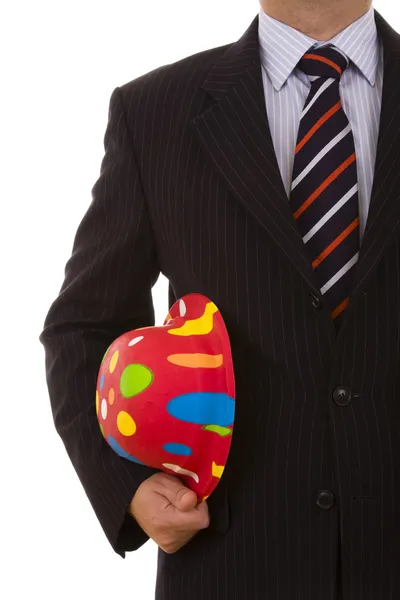 Businessman with new year hat — Stock Photo, Image