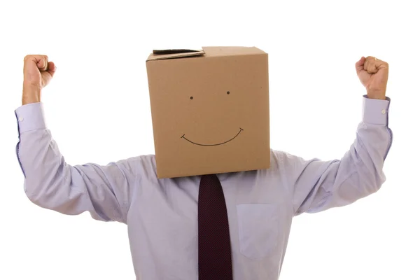 Cardboard head businessman Stock Picture