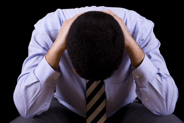Uomo d'affari con una depressione — Foto Stock
