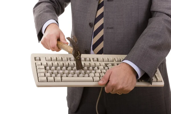 Знищення клавіатури — стокове фото