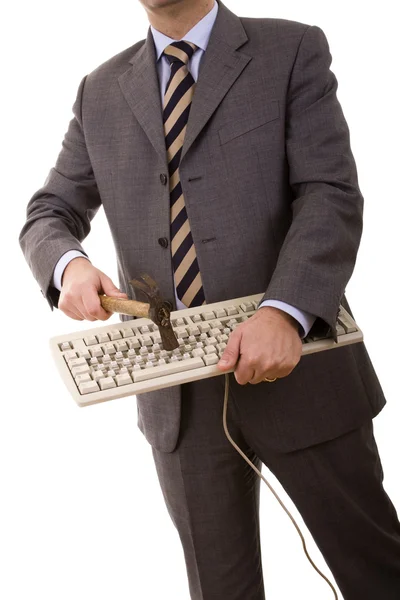 Уничтожение клавиатуры — стоковое фото