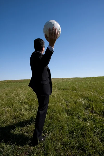 Voetbal manager — Stockfoto