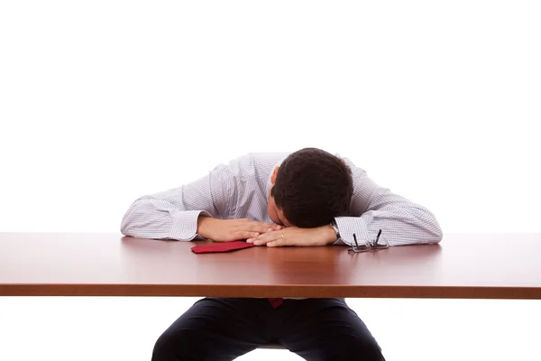 Affärsman sova på kontoret — Stockfoto