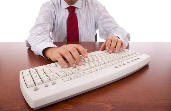 Biznesmen przy użyciu komputera — Zdjęcie stockowe