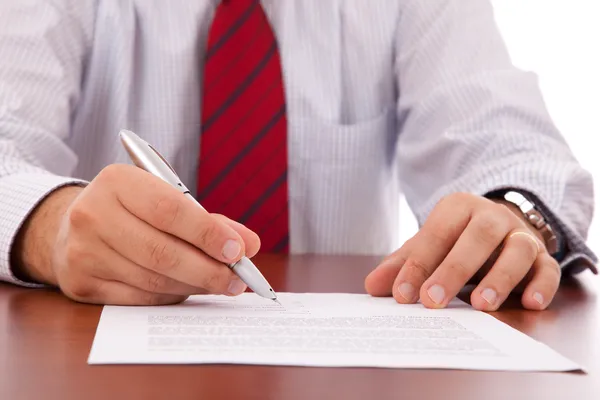 Signing a contract — Stock Photo, Image