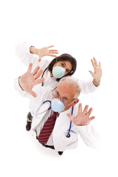 Team doctors with a mask — Stock Photo, Image