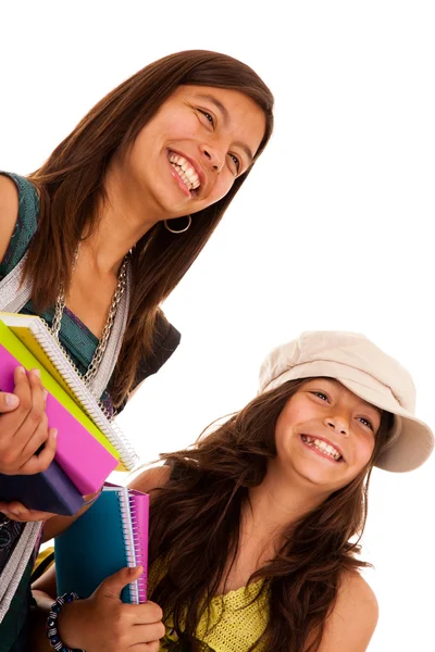 Två ung student systrar — Stockfoto