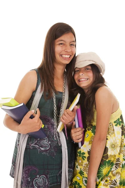 Deux jeunes sœurs étudiantes — Photo