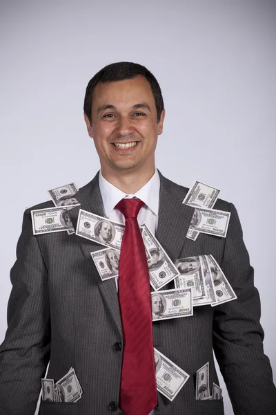 Happy rich businessman — Stock Photo, Image