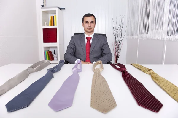 stock image Chousing the best necktie for a working day