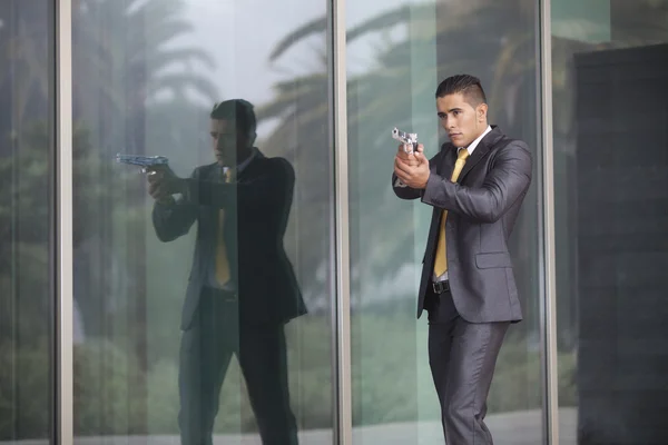 stock image Security Businessman with a handgun