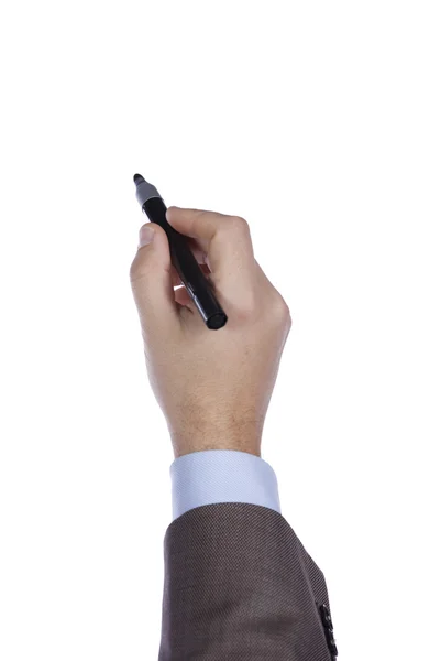 Hand schrijven in het whiteboard — Stockfoto