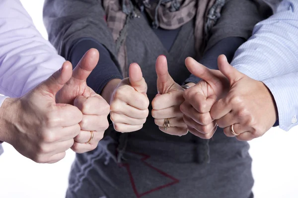 Group of with thumbs up — Stock Photo, Image