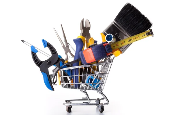 Shopping några konstruktion verktyg — Stockfoto