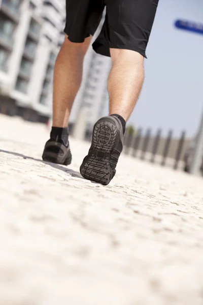 Athlete man shoes walking — Stock Photo, Image