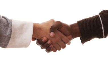 Multirracial handshake clipart