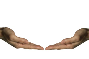 Two hands touching (left hand) clipart