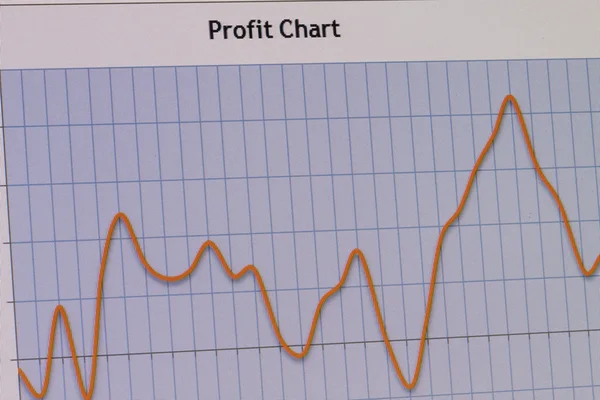 Gráfico de lucros — Fotografia de Stock