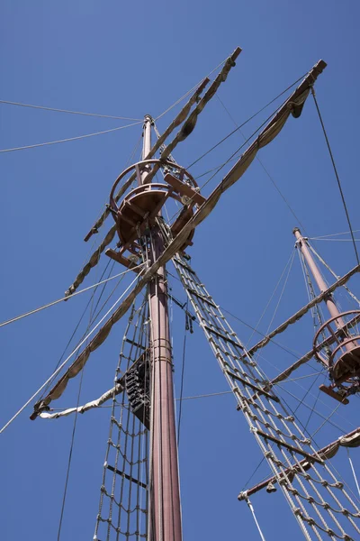 Pirat båt masten — Stockfoto