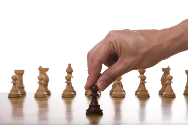 Moving the pawn — Stock Photo, Image