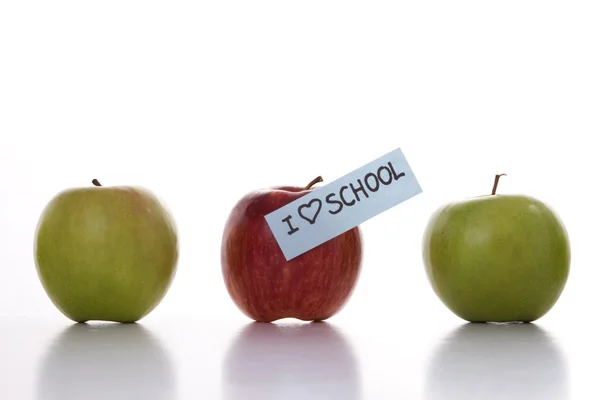 Äpfel für die Schule — Stockfoto