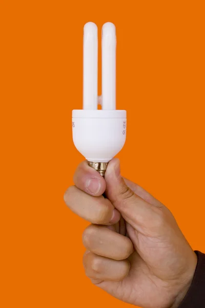 Mano con lámpara — Foto de Stock