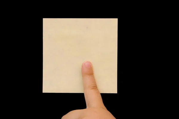 Point to the post-it — Stock Photo, Image