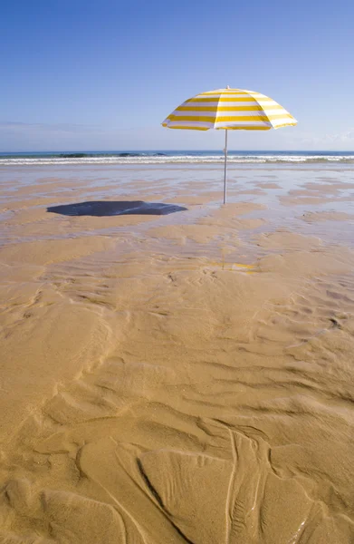海滩上的阳伞 — 图库照片