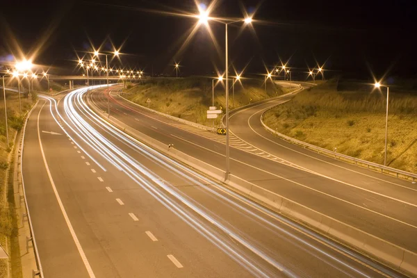 stock image Highway at night