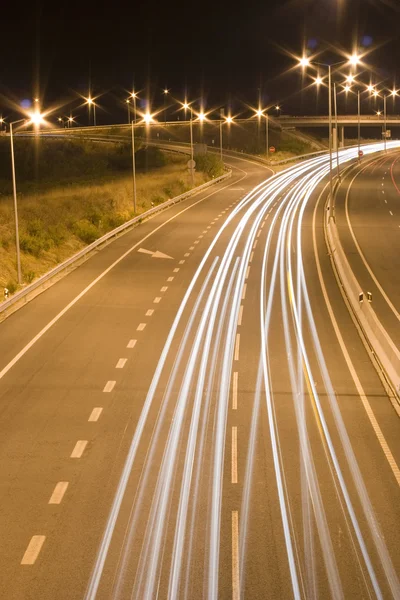 stock image Highway at night