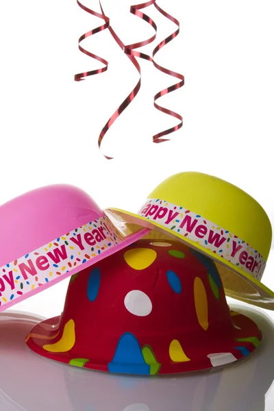 Colorful new year hats — Stock Photo, Image