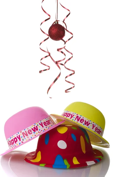 다채로운 새 해 모자 — 스톡 사진