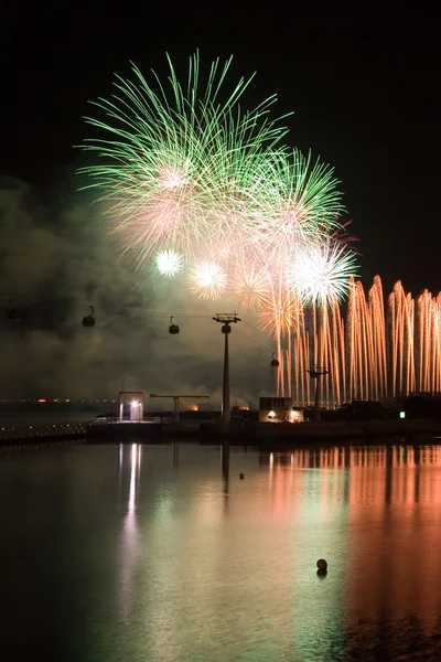 Fuochi d'artificio in Portogallo — Foto Stock