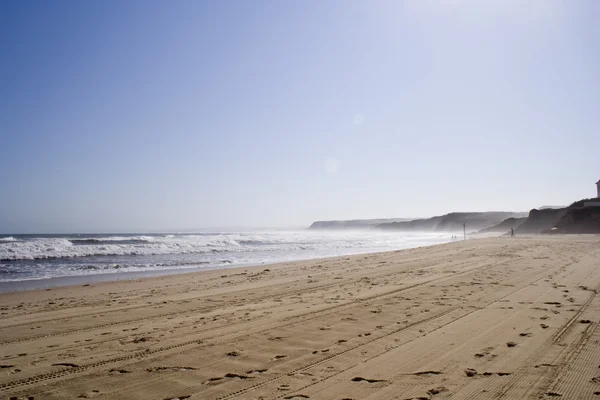 안개 해변 풍경 — 스톡 사진