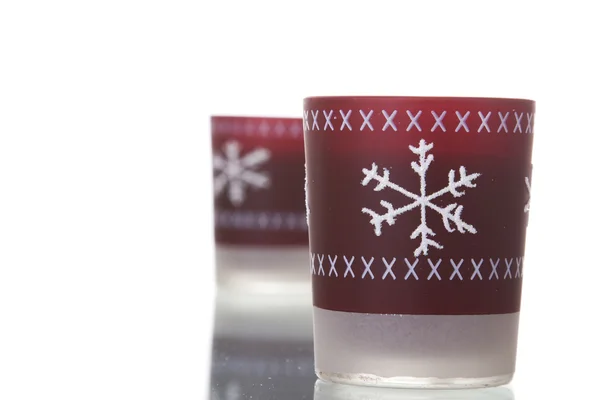 Red christmas candles — Stock Photo, Image