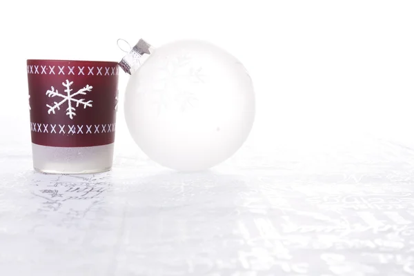 Weihnachten weißer Hintergrund — Stockfoto