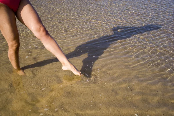 Probando el agua — Foto de Stock