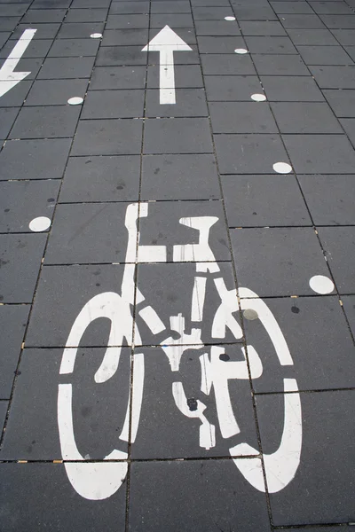 Sinal de bicicleta — Fotografia de Stock