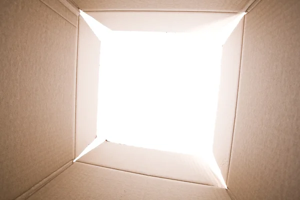 stock image Inside the cardboard box